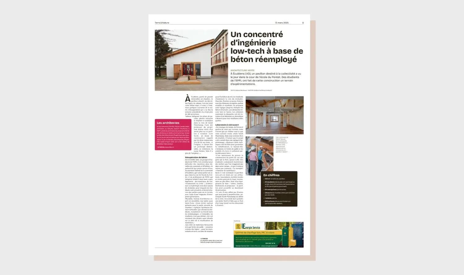 Image de l'article sur rebuilt dans le journal terre et nature