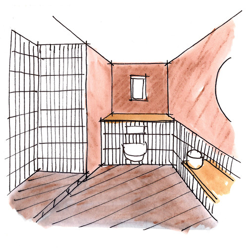 sketch of the main bathroom