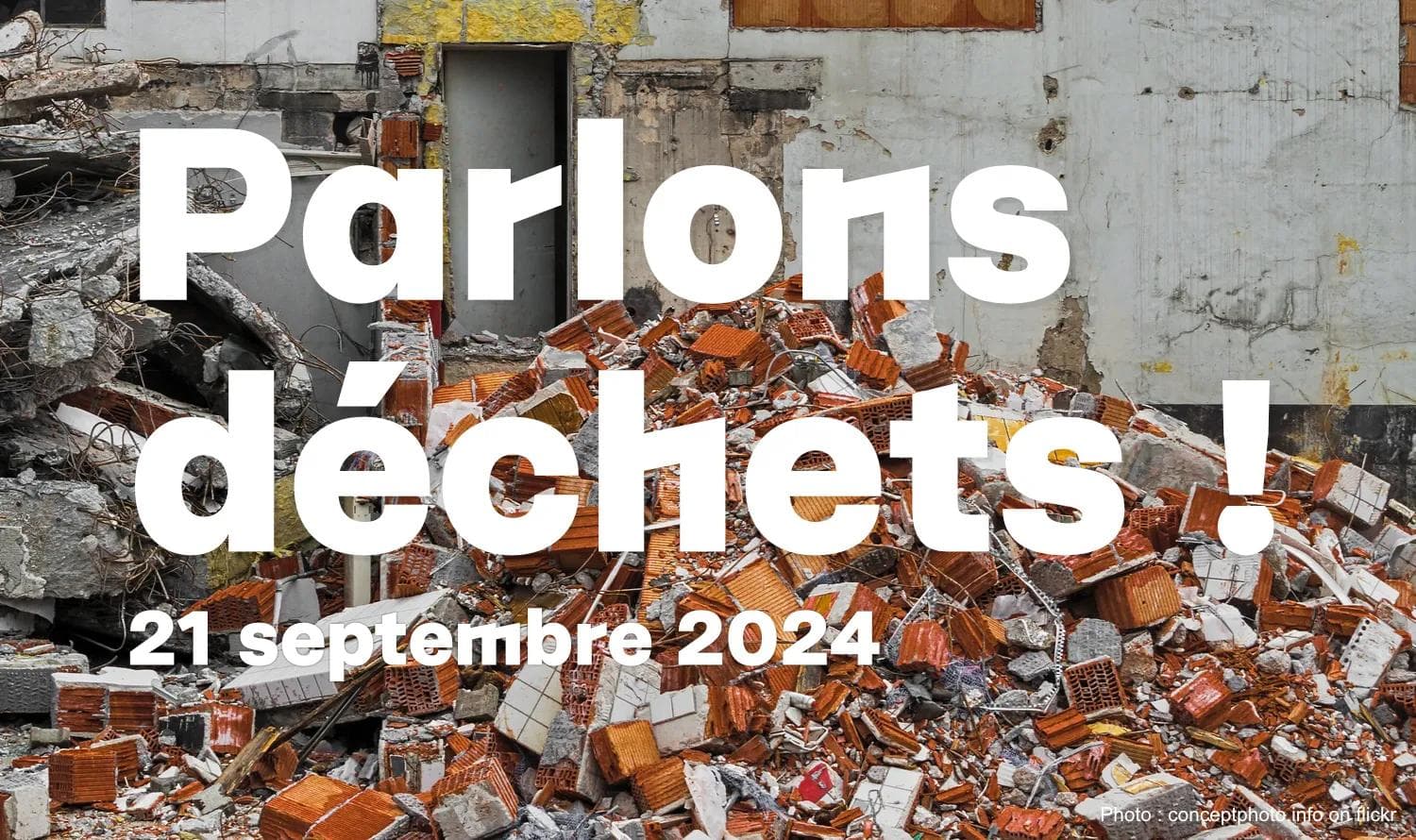 Photo de déchets de chantier minéraux