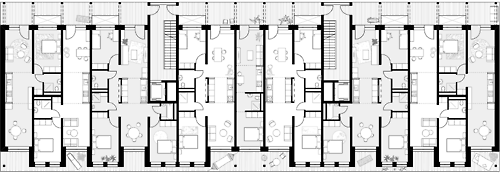Plan of floors 1 to 4